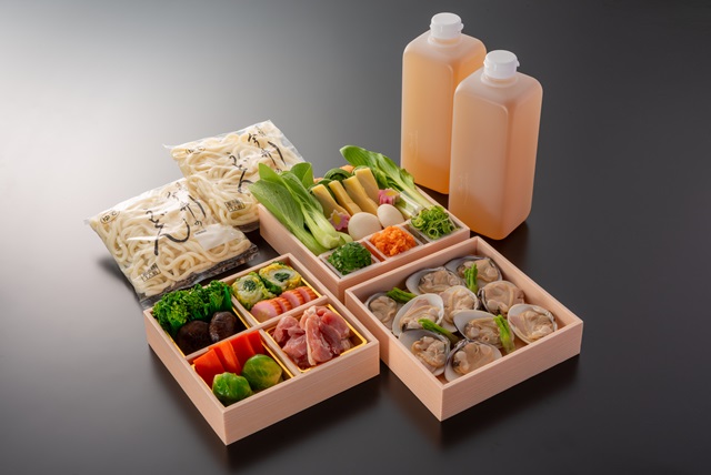 はまぐりうどん鍋 　2人折