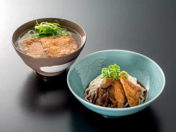 きつねと冷やしきつね 5人前(きつねうどん3人前、冷やしきつねうどん2人前)