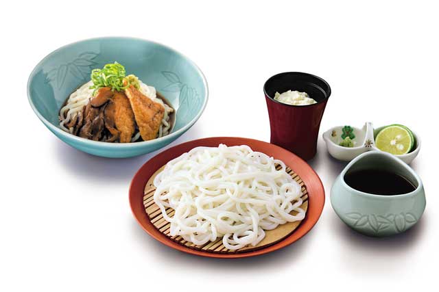 湯葉ざるうどんと冷しきつね(各2人前)セット